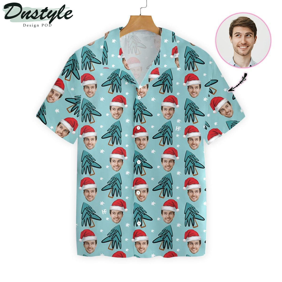 Funny Face Christmas Tree Hawaiian Shirt