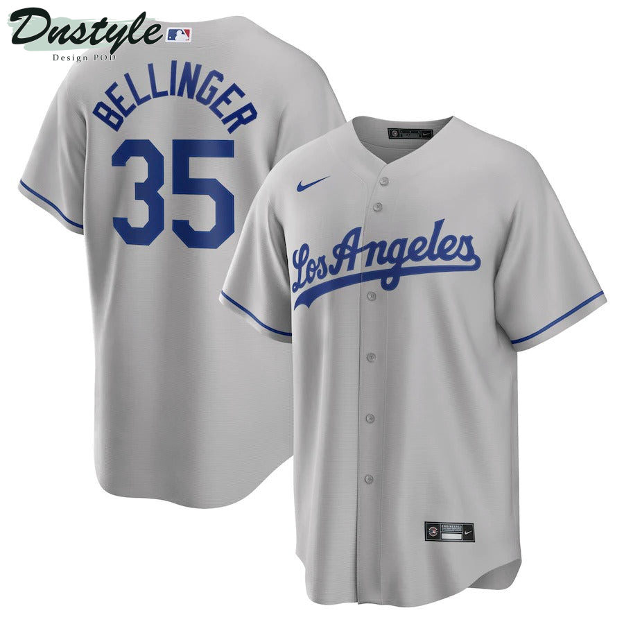 Men's Los Angeles Dodgers Cody Bellinger Nike Gray Road Replica Player Name Jersey