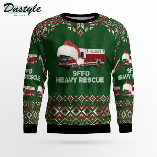California San Francisco Fire Department Heavy Rescue 1 Ugly Christmas Sweater