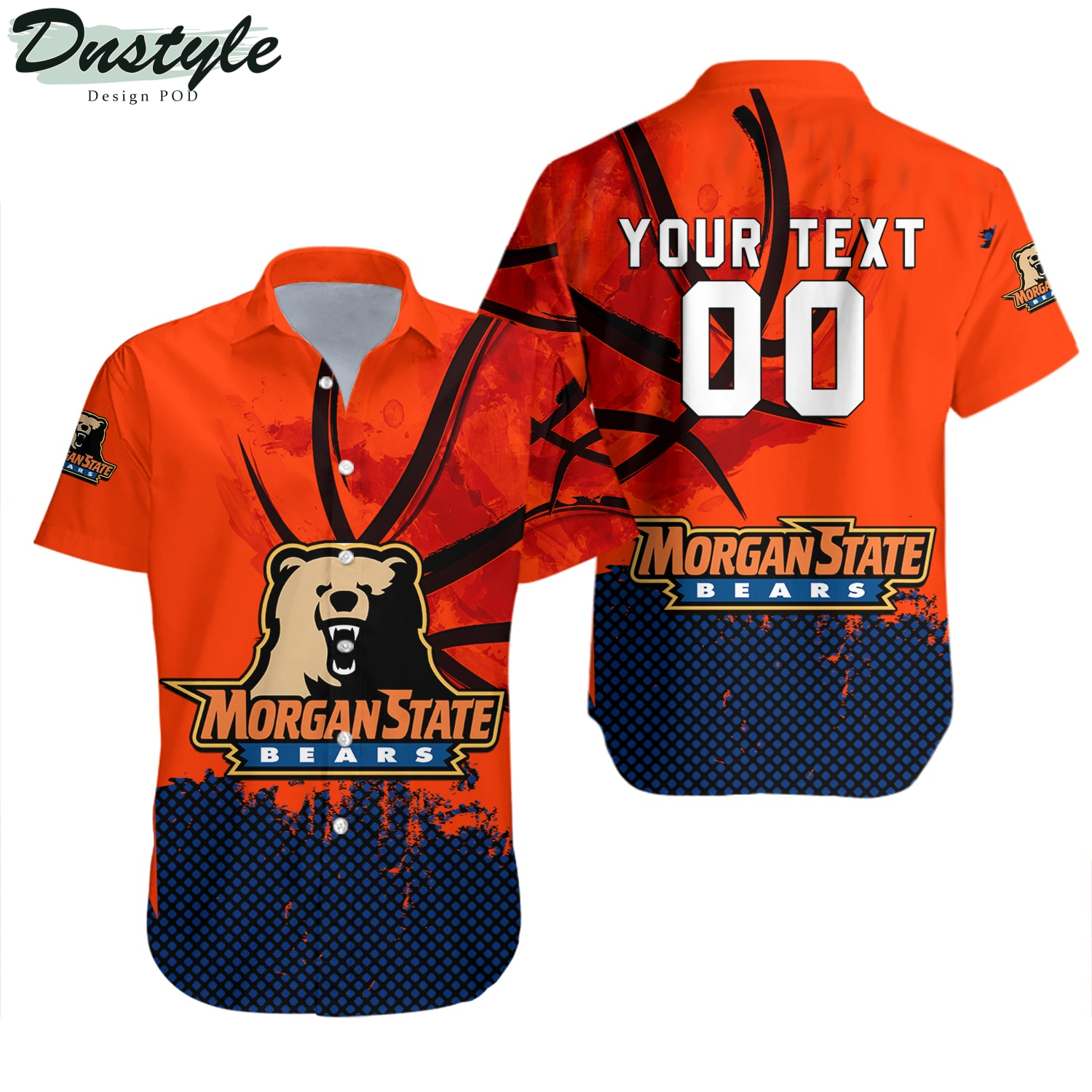Morgan State Bears Basketball Net Grunge Pattern Hawaii Shirt