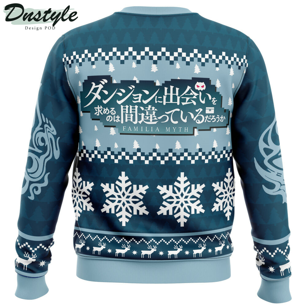 Hestia Familia Emblem DanMachi Ugly Christmas Sweater
