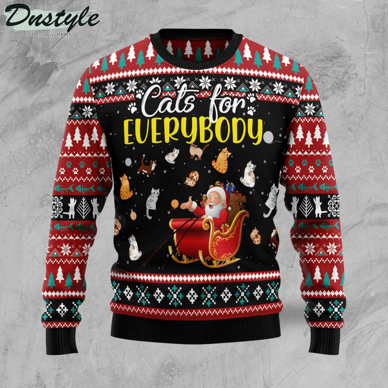 Cats For Everybody Merry Christmas Ugly Christmas Sweater