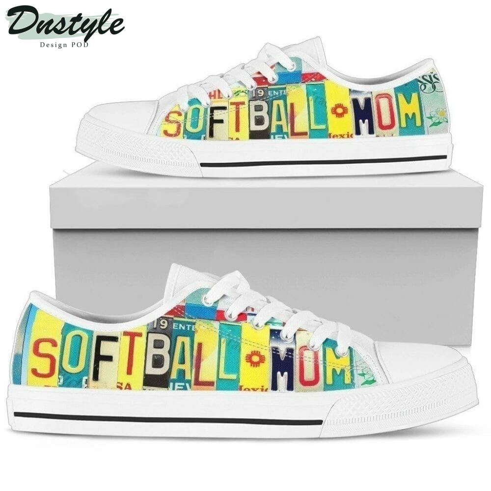 Softball Mom Low Top Shoes Sneakers