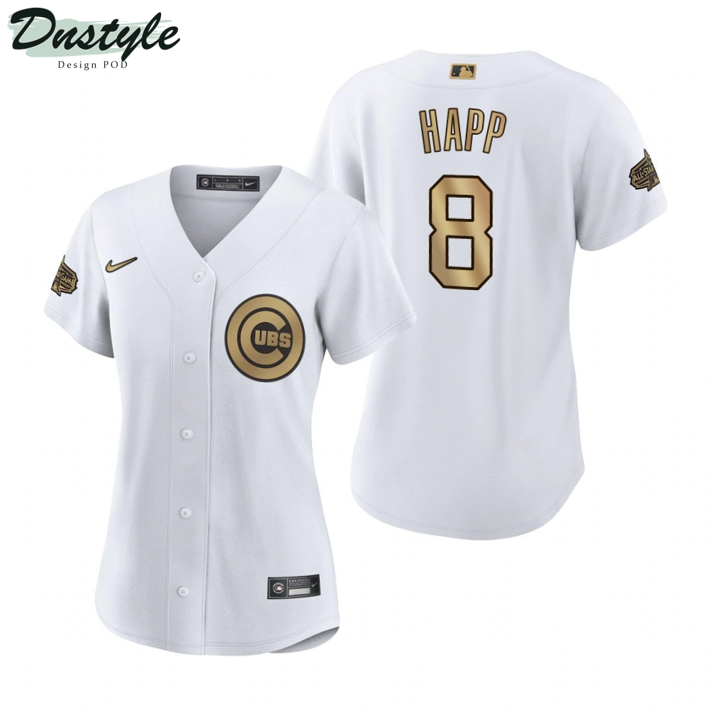 Women Chicago Cubs Ian Happ White 2022 All-Star Game Jersey