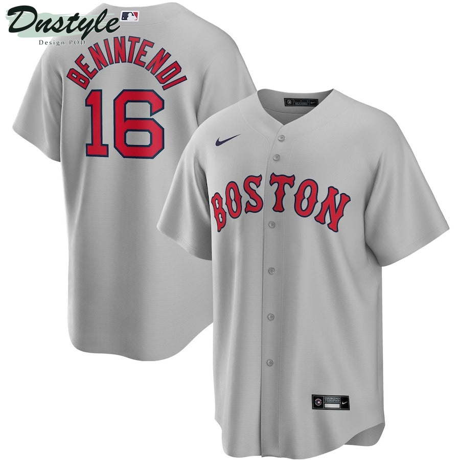 Men's Boston Red Sox Andrew Benintendi Nike Gray Road Replica Player Name Jersey