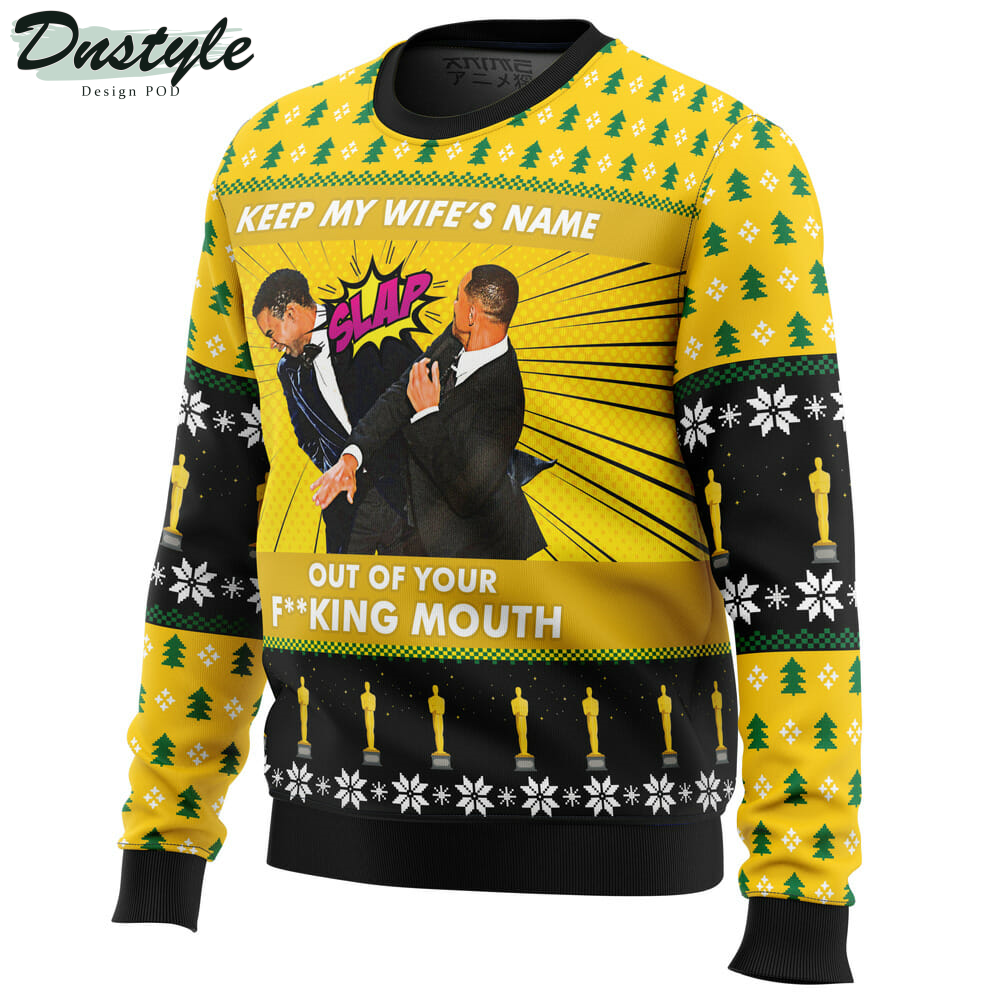 Will Smith Slaps Chris Rock Meme Ugly Christmas Sweater