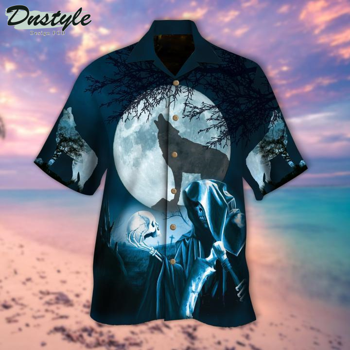 Moonlight Death Halloween Hawaiian Shirt