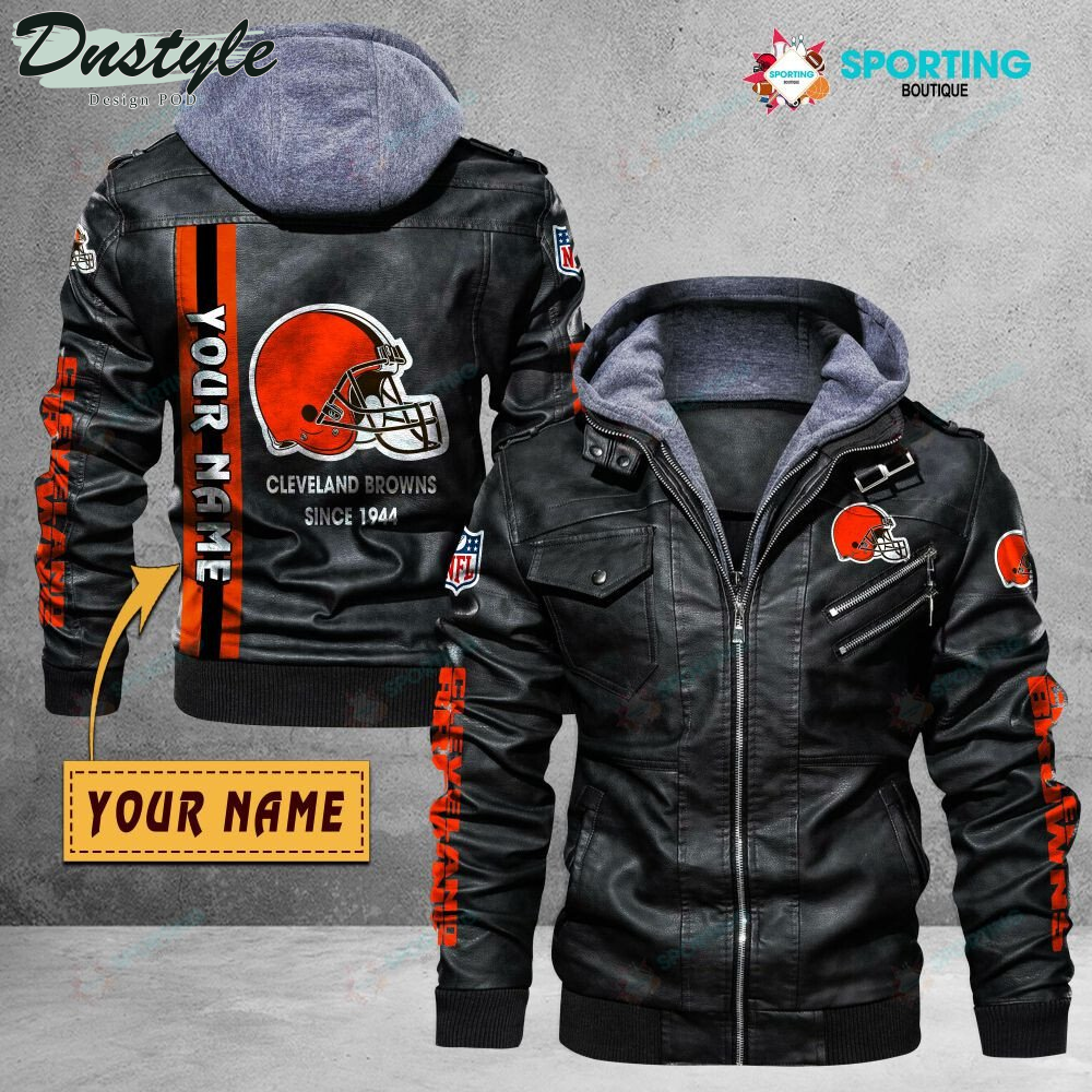 Cleveland Browns custom name leather jacket