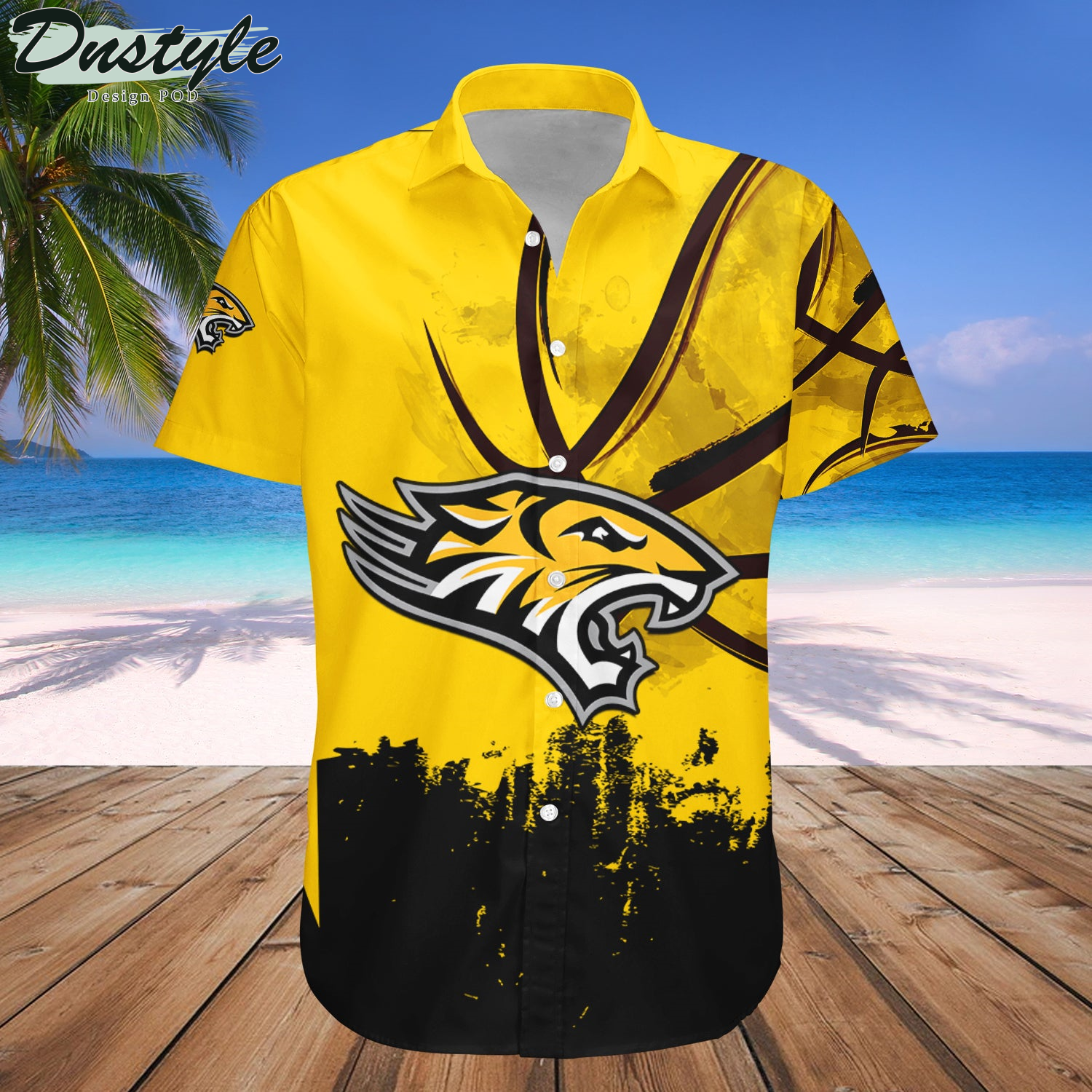 Towson Tigers Basketball Net Grunge Pattern Hawaii Shirt