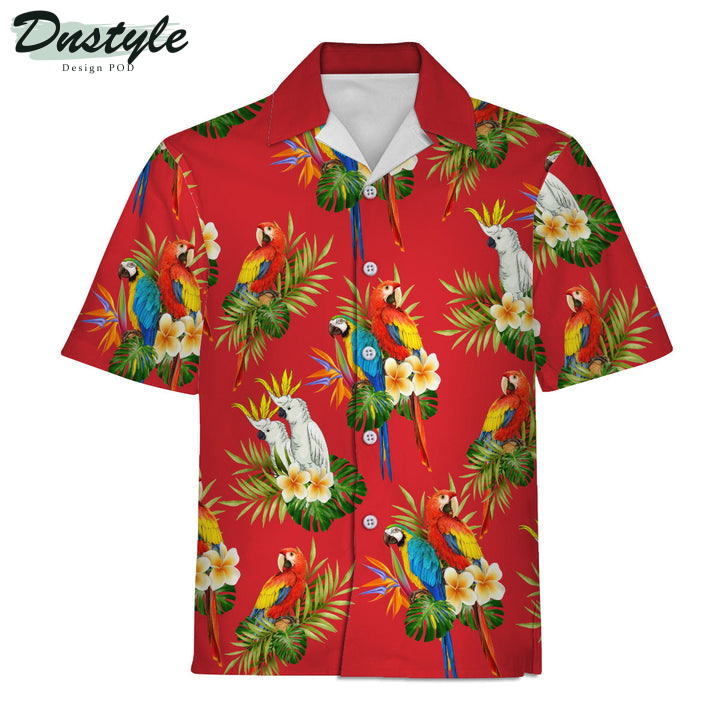GTA Pacific Legend Parrot Red Hawaiian Shirt And Short