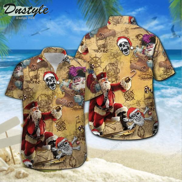 Santa Pirate On Christmas Hawaiian Shirt