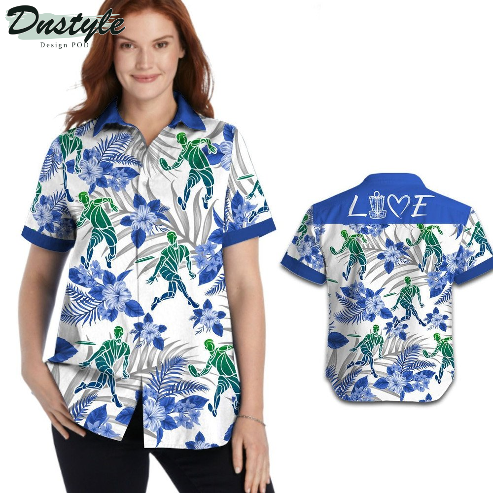 Love Disc Golf Players Tropical Hawaiian Shirt
