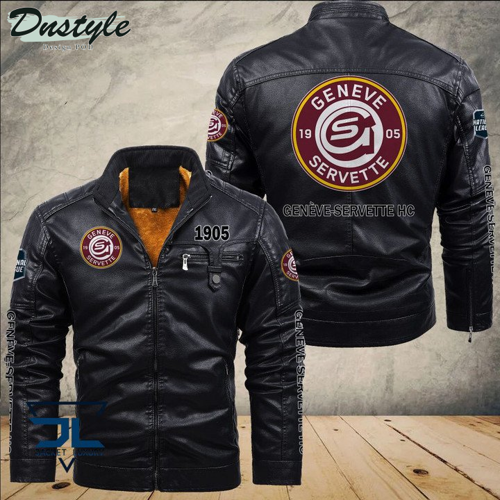 Geneve-Servette HC Fleece-Lederjacke