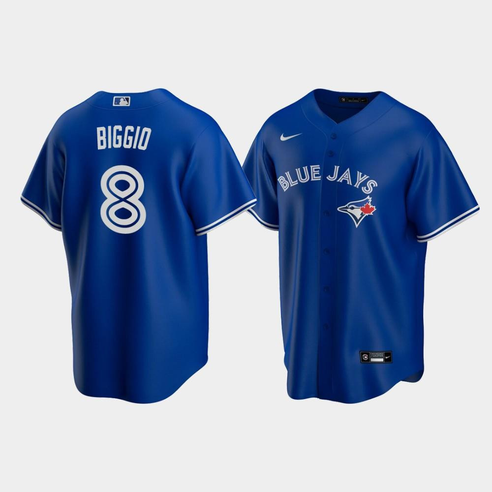 Men's Toronto Blue Jays #8 Cavan Biggio Royal Alternate Jersey MLB Jersey