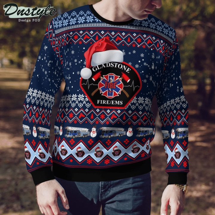 City of Gladstone Fire & EMS Ugly Merry Christmas Sweater