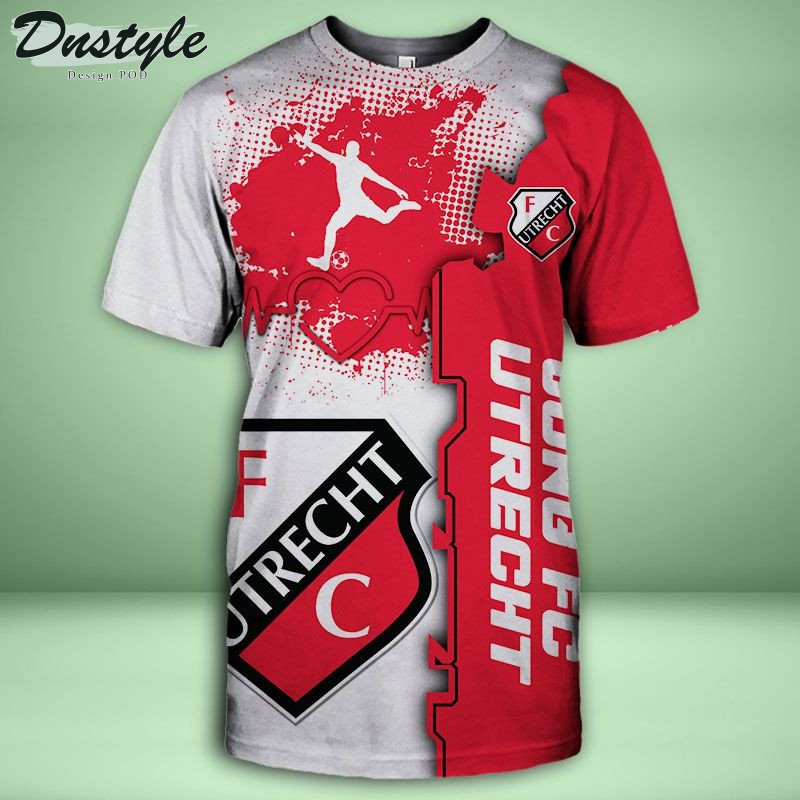 Jong FC Utrecht T-shirt met capuchon en all-over print
