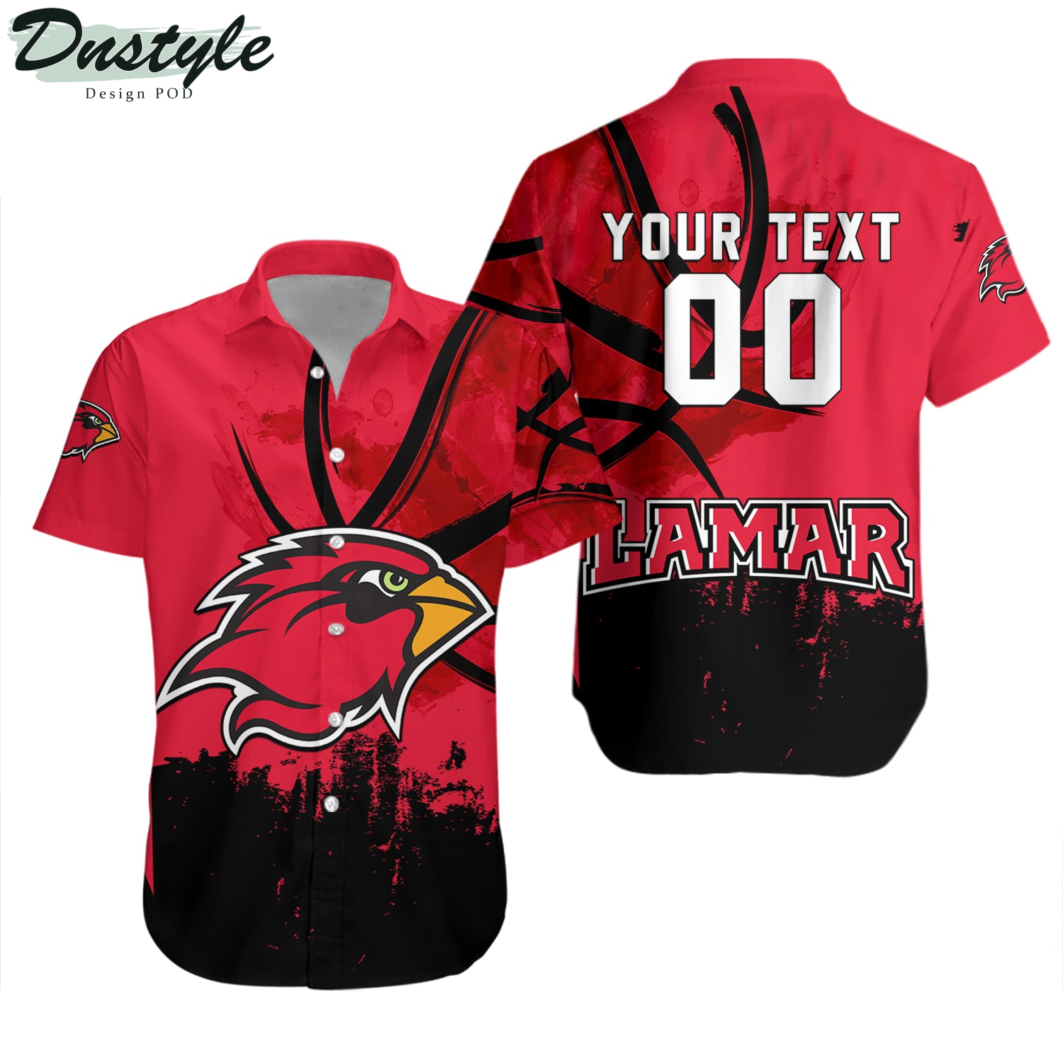 Lamar Cardinals Basketball Net Grunge Pattern Hawaii Shirt