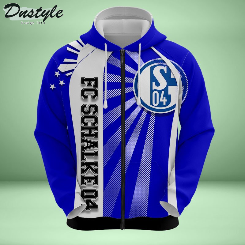 FC Schalke 04 Allover bedrucktes Hoodie-T-Shirt
