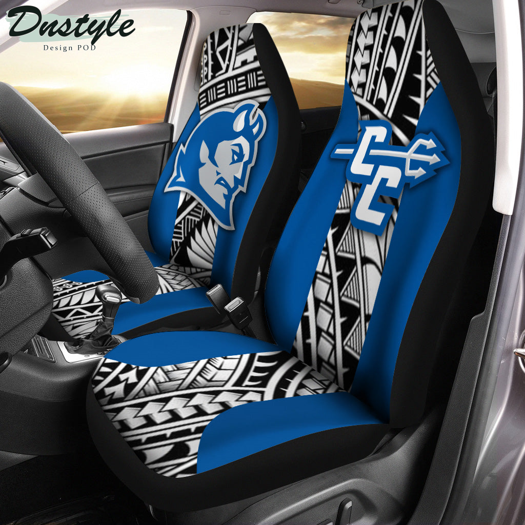 Central Connecticut Blue Devils Polynesian Car Seat Cover