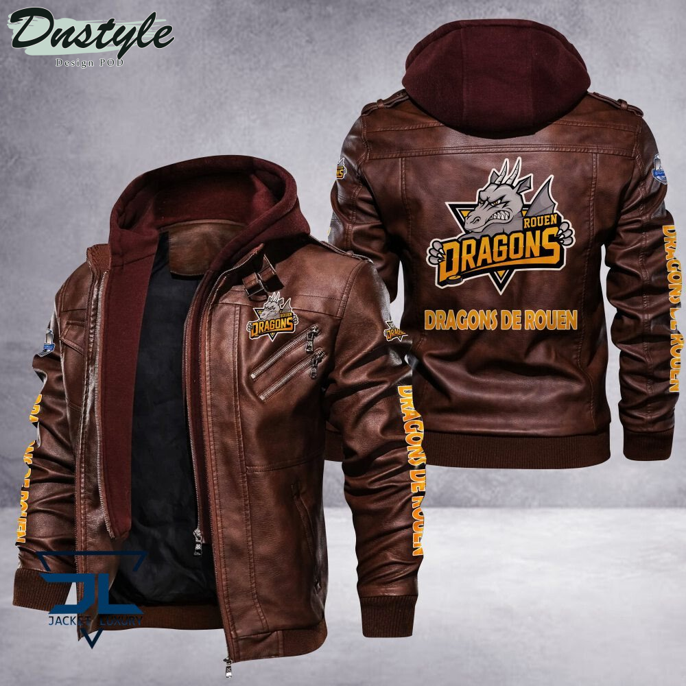 Dragons de Rouen leather jacket