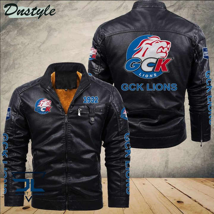 GCK Lions Fleece-Lederjacke