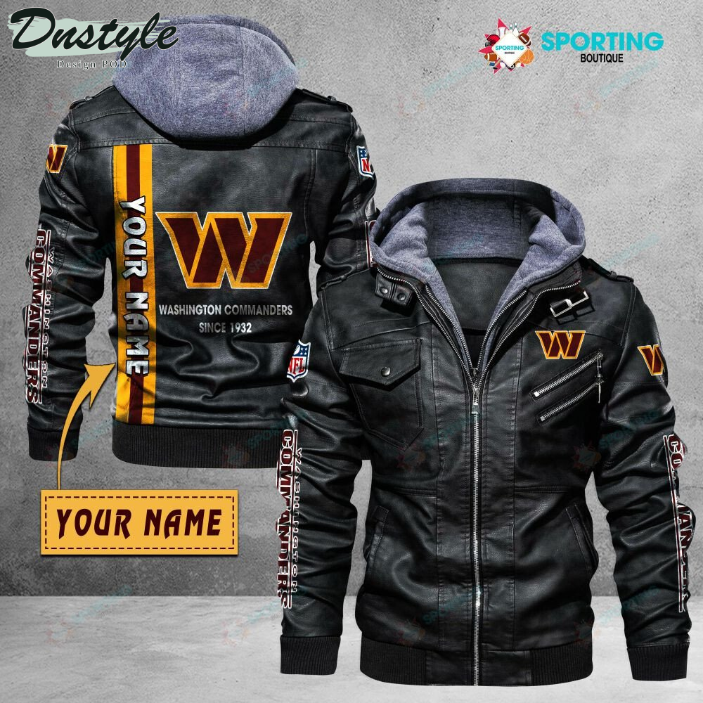 Washington Football Team custom name leather jacket