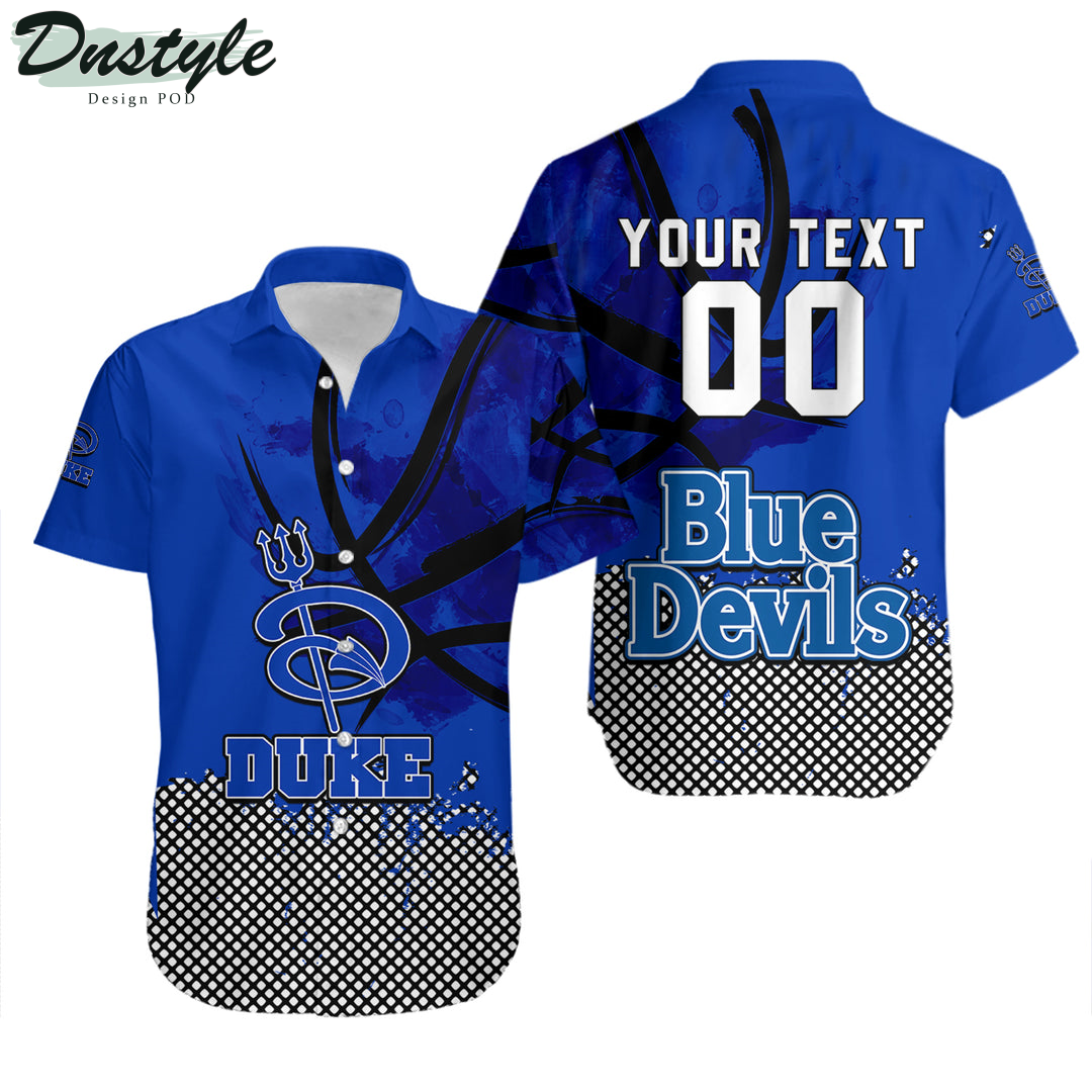Duke Blue Devils Basketball Net Grunge Pattern Hawaii Shirt