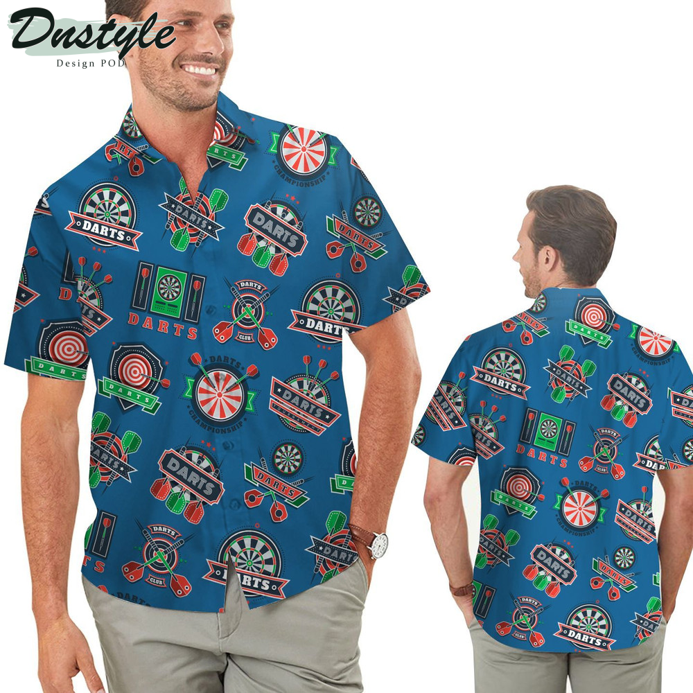 Vintage Darts Sport Lovers In Daily Life Hawaiian Shirt