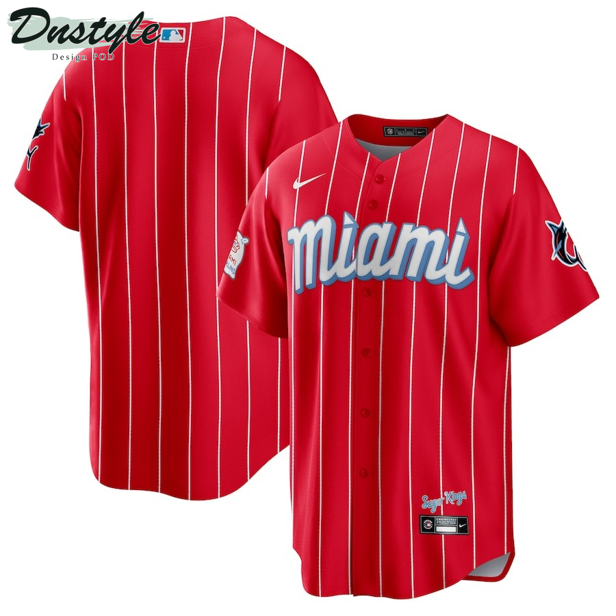 Men's Miami Marlins Nike Red 2021 City Connect Replica Jersey