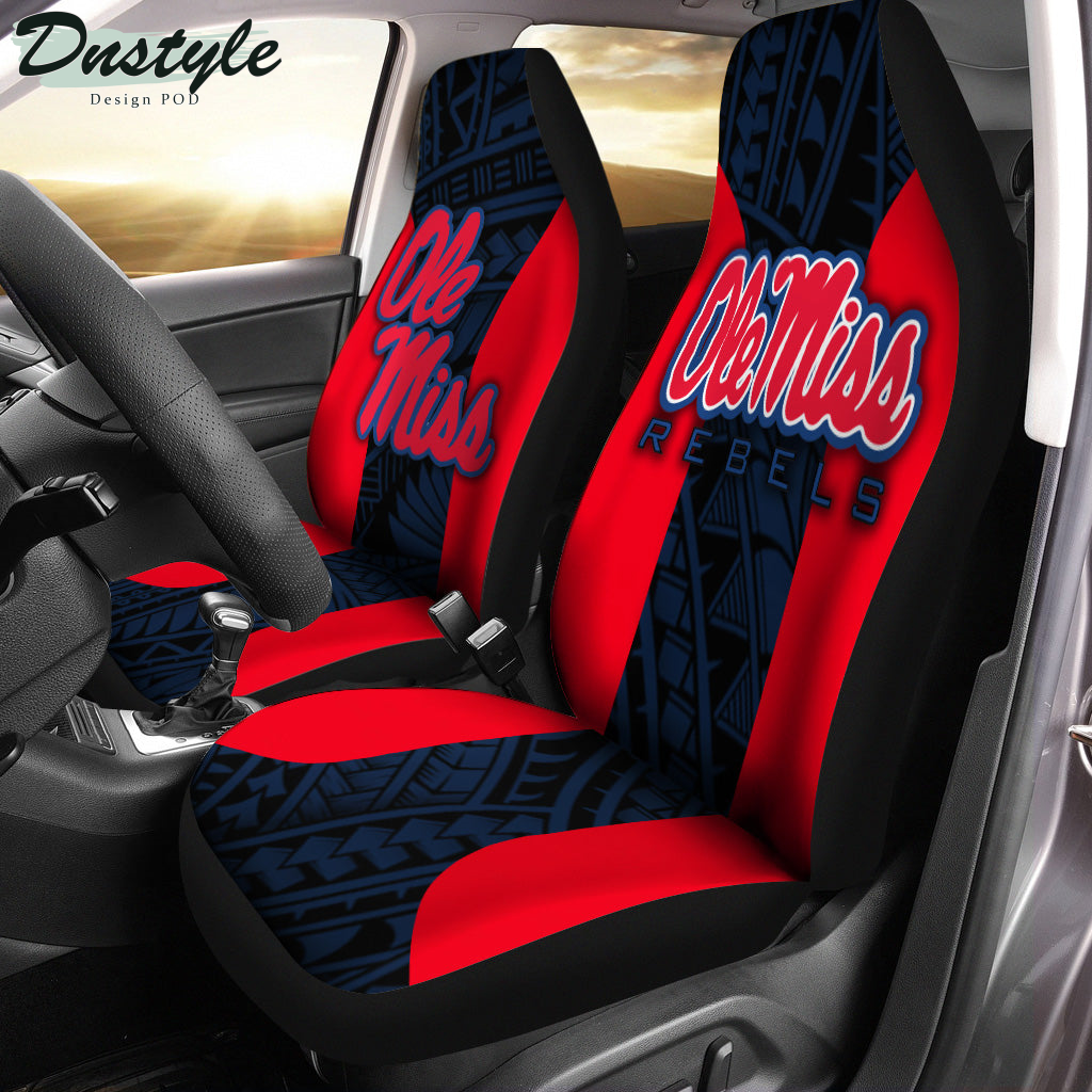 Ole Miss Rebels Polynesian Car Seat Cover