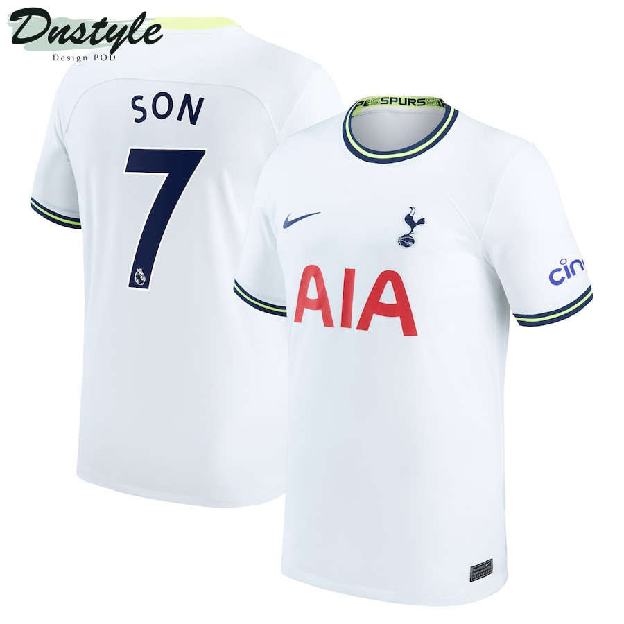 Son Heung-min #7 Tottenham Hotspur Men 2022/23 Home Player Jersey - White