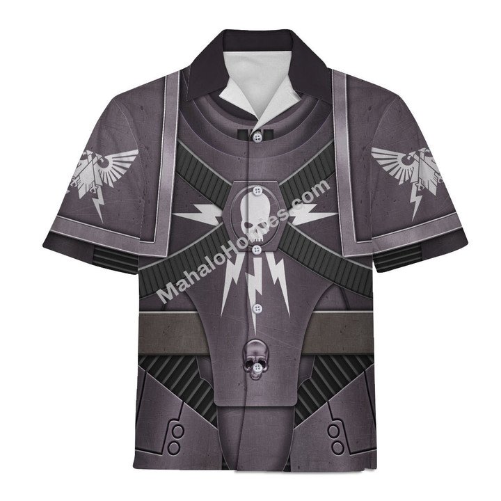 Pre-Heresy Black Templars in Mark IV Maximus Power Armor Costume Hawaiian Shirt