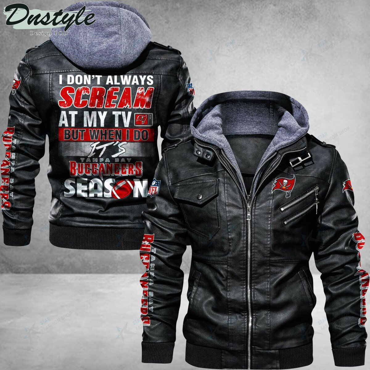 Tampa Bay Buccaneers I don’t Always Scream At My TV Leather Jacket