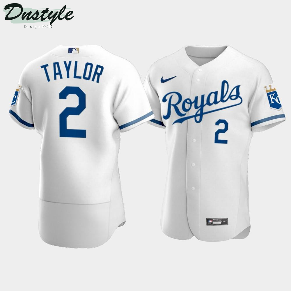 Men’s Kansas City Royals Michael A. Taylor #2 2022 White Jersey MLB Jersey