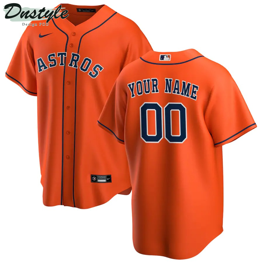 Men's Houston Astros Nike Orange Alternate Replica Custom Jersey