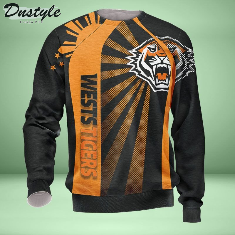 Wests Tigers all over printed hoodie t-shirt