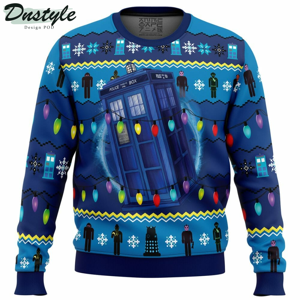 WHO'S Outside Doctor Who Ugly Christmas Sweater