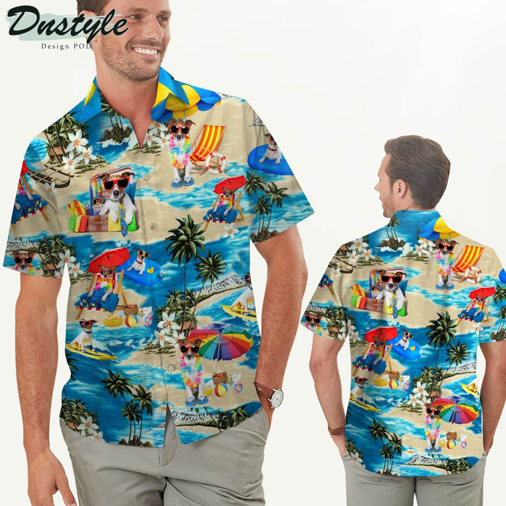Funny Jack Russell Terrier Matching Hawaiian Shirt