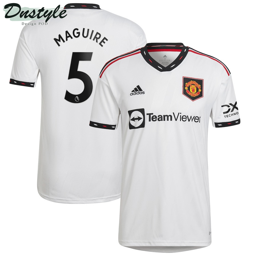 Harry Maguire #5 Manchester United 2022/23 Away Player Jersey - White