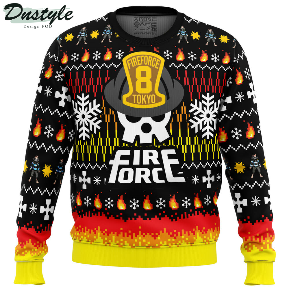 We Didn't Start the Fire this Christmas Fire Force Ugly Christmas Sweater