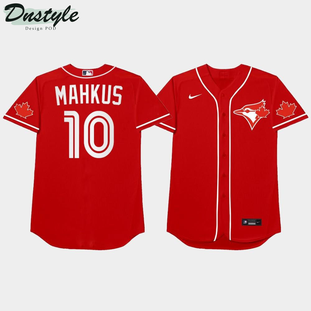 Men's Toronto Blue Jays #10 Marcus Semien 2021 MLB Players Weekend Nickname Red Jersey