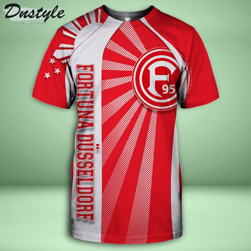 Fortuna Düsseldorf Allover bedrucktes Hoodie-T-Shirt
