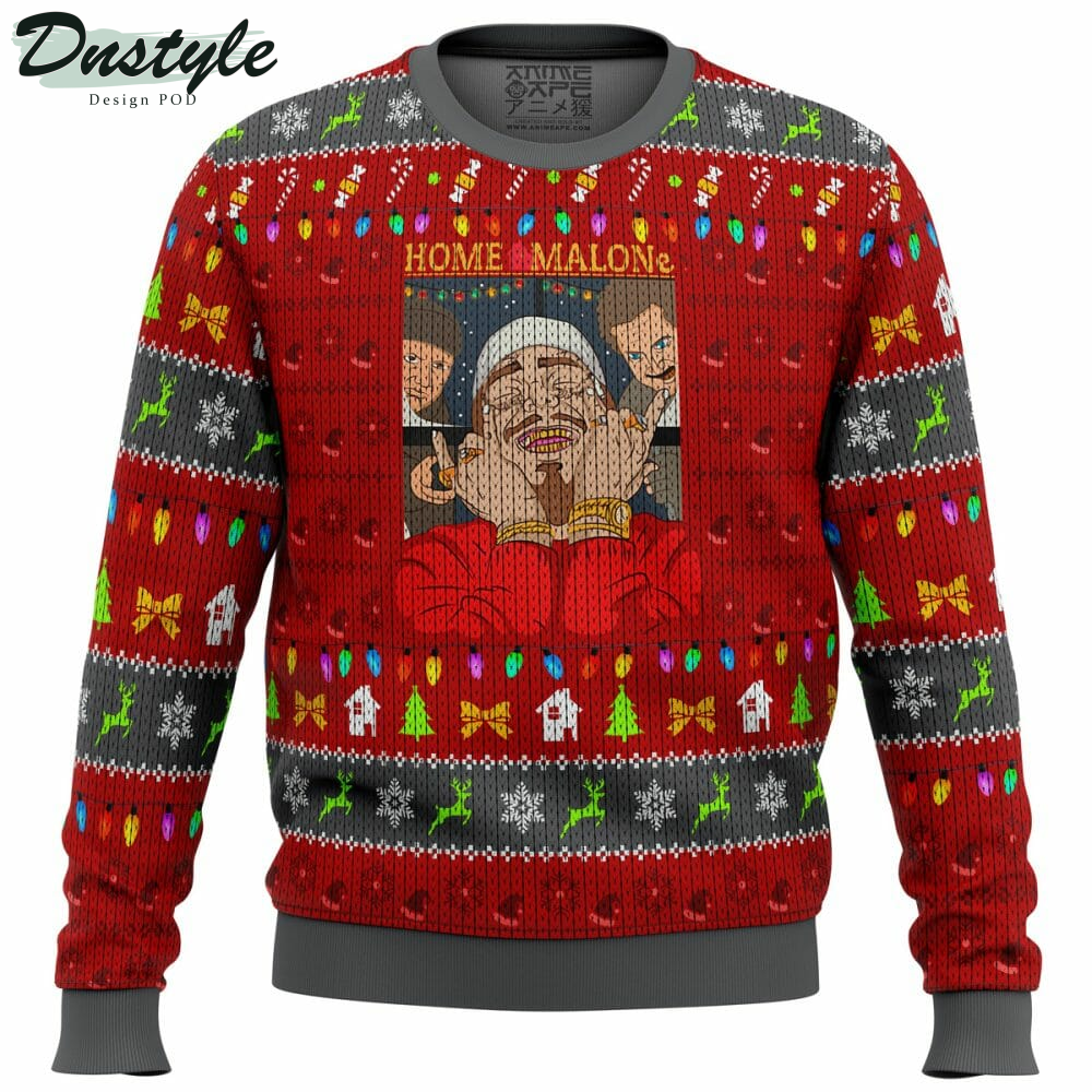Home Malone Meme Ugly Christmas Sweater
