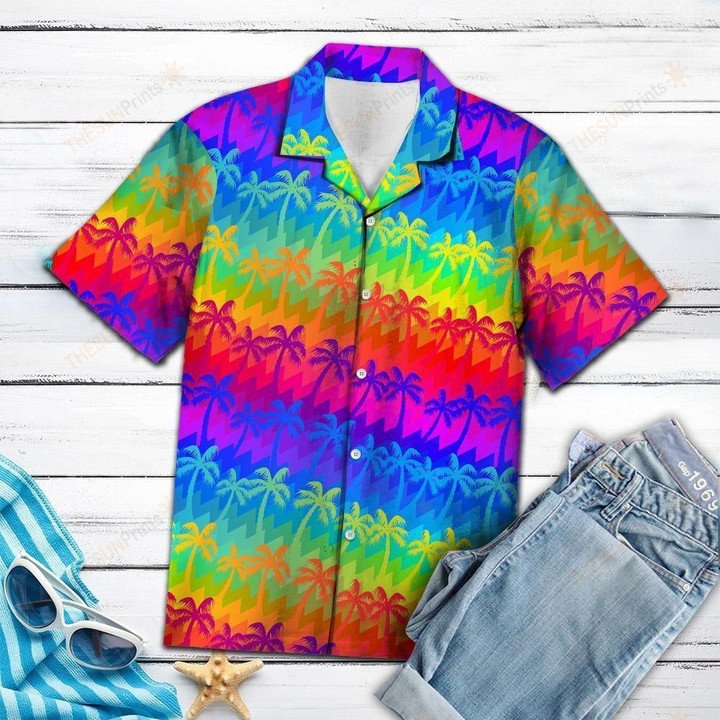 LGBT Coconut Palm Hawaiian Shirt