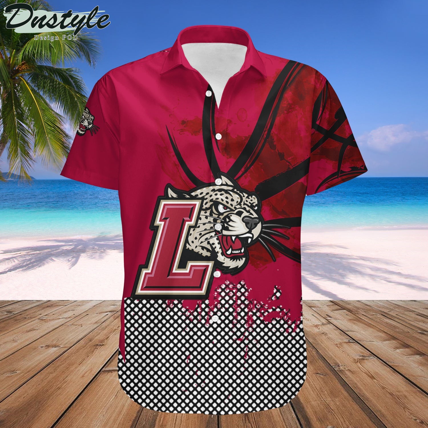 Lafayette Leopards Basketball Net Grunge Pattern Hawaii Shirt