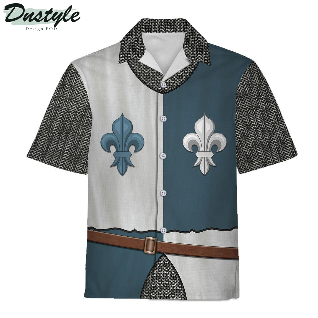 French Knight Medieval Middle Age Hawaiian Shirt And Short
