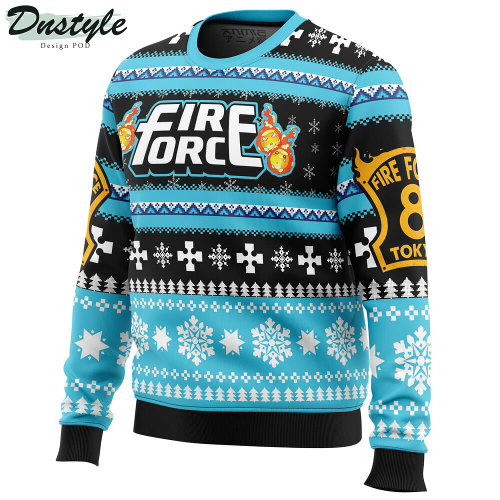 Christmas Flame Fire Force Ugly Christmas Sweater
