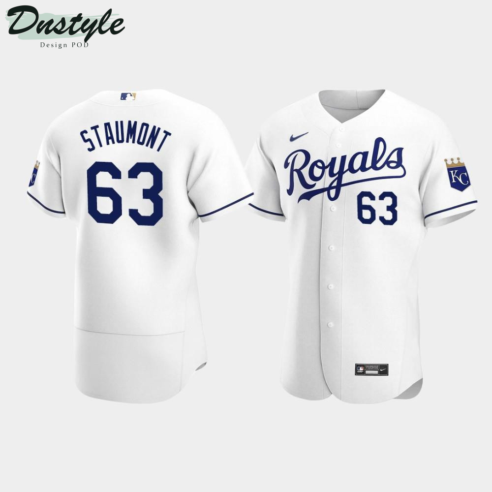 Josh Staumont #63 Kansas City Royals White Home Jersey MLB Jersey