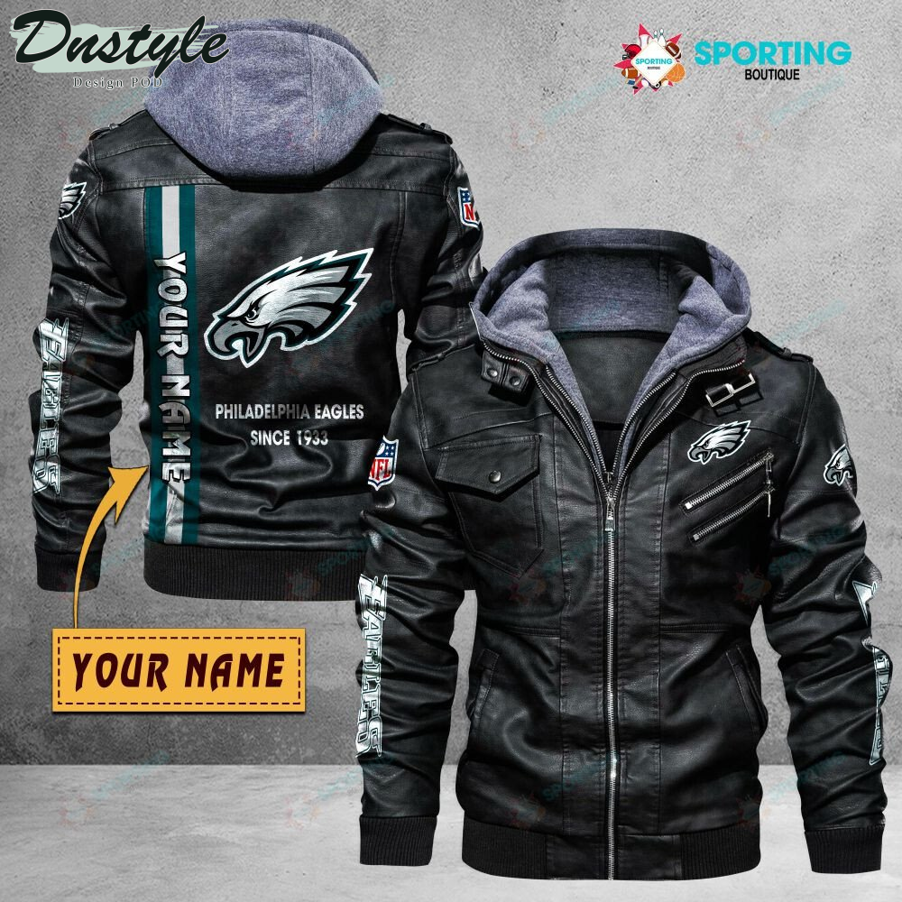 Philadelphia Eagles custom name leather jacket
