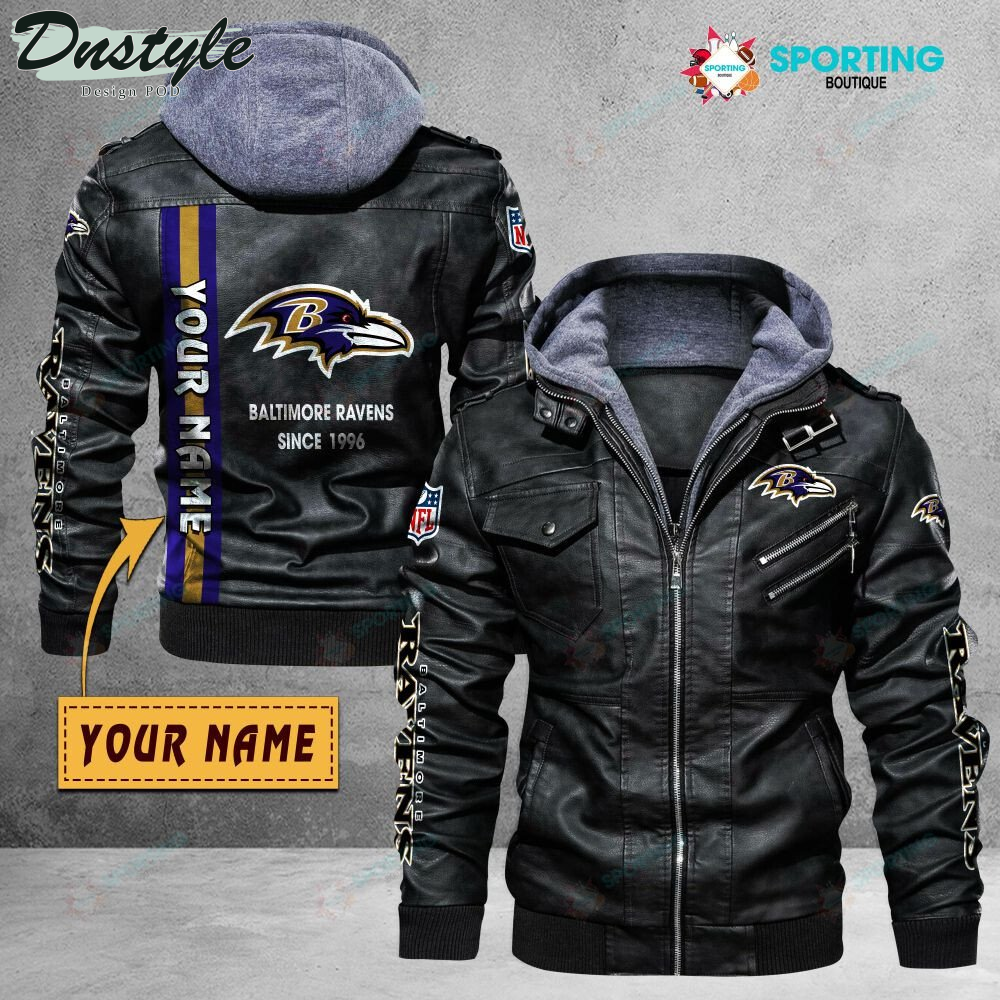 Baltimore Ravens custom name leather jacket